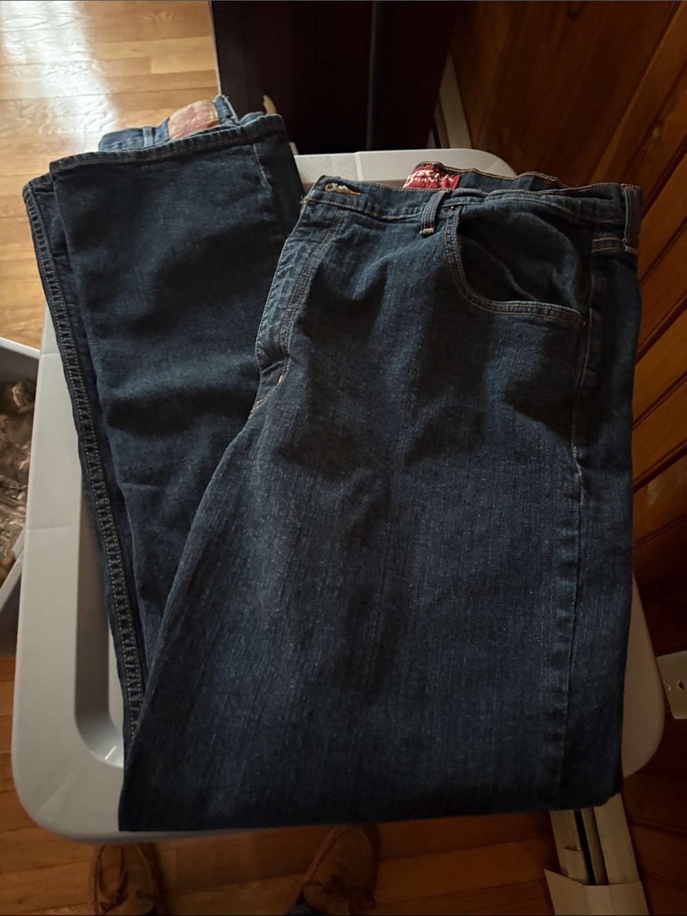 Arizona Jean Company Men's Dark Indigo Straight Jeans